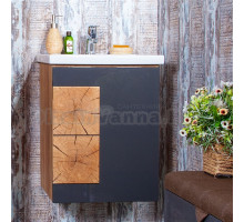 Тумба под раковину без столешницы Бриклаер Фостер 50 дуб золотой, антрацит