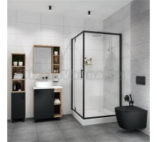 Душевой уголок Niagara Nova Nova NG-6602-08 BLACK 100x100, квадратный