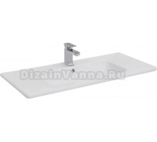 Мебельная раковина Aquanet Бостон 101 накладная, белая, прямоугольная, искусственный мрамор