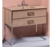 Тумба под раковину без столешницы Armadi Art Monaco 100 капучино, хром