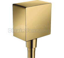 Шланговое подключение Hansgrohe Fixfit Square 26455990 полированное золото