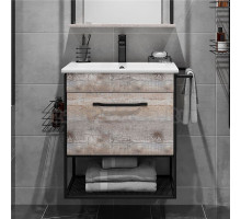 Тумба под раковину без столешницы Sanflor Бруклин 60, бетон пайн, экзотик