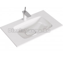 Мебельная раковина Aqwella 5 stars Malaga 76 накладная, белая, прямоугольная, искусственный мрамор