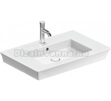 Мебельная раковина Duravit White Tulip 75 накладная, белая, прямоугольная, фарфор