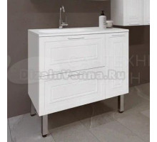 Тумба под раковину без столешницы Style Line Альба 90 Люкс L, с бельевой корзиной