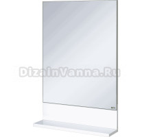 Зеркало Misty Алиса 60 белое, с полкой