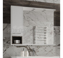 Зеркало Misty Фетта 100 L с подсветкой, белое