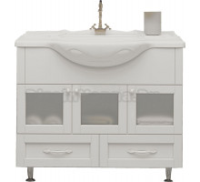 Тумба под раковину без столешницы Misty Латте 105 белая эмаль