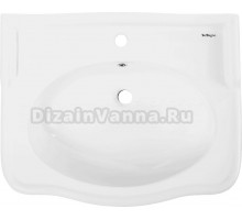 Мебельная раковина BelBagno Boheme 70 накладная, белая, прямоугольная, фаянс