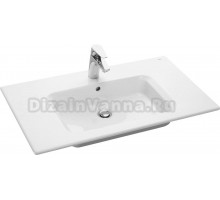 Мебельная раковина Roca The Gap 81 накладная, глянцевая белая, прямоугольная, фарфор