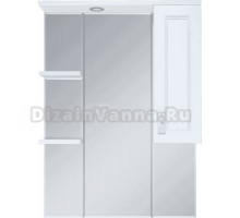 Зеркало Misty Дива 75 c подсветкой, белое, правое