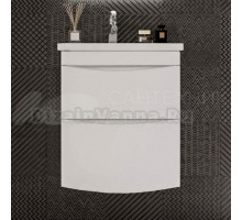 Тумба под раковину без столешницы Бриклаер Вега 60 с двумя ящиками, белая