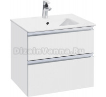 Тумба под раковину без столешницы Roca The Gap 60, 2 ящика, белый глянец