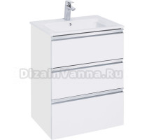 Тумба под раковину без столешницы Roca The Gap 60, 3 ящика, белый глянец