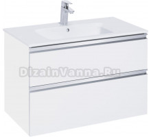 Тумба под раковину без столешницы Roca The Gap 80, 2 ящика, белый глянец