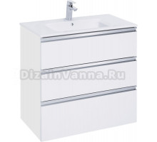 Тумба под раковину без столешницы Roca The Gap 80, 3 ящика, белый глянец