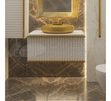 Тумба под раковину без столешницы Armadi Art Vallessi Avangarde 80 белая, золото