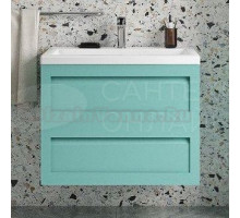 Тумба под раковину без столешницы Art&Max Platino 75, подвесная, светло-зеленая матовая