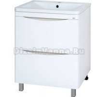 Тумба под раковину без столешницы Misty Атлантик П-Атл-01060-0112Я белая, 60 с 2 ящиками
