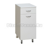 Тумба Runo Эконом мебель 30 с бельевой корзиной, белая