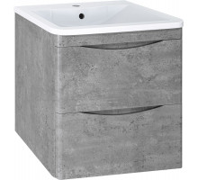 Тумба под раковину без столешницы Misty Атлантик П-Атл-01060-501П2Я подвесная, с 2 ящиками, серый камень