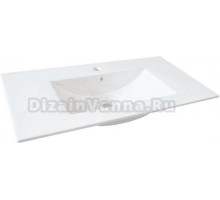 Мебельная раковина Comforty 91 накладная, белая, прямоугольная, фарфор