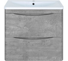 Тумба под раковину без столешницы Misty Атлантик П-Атл-01070-501П2Я 70, подвесная, с 2 ящиками, серый камень