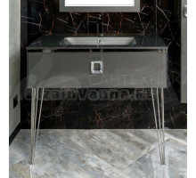 Тумба под раковину без столешницы Armadi Art Lucido 100 глянцевый графит