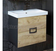 Тумба под раковину без столешницы Sanflor Выборг 60 подвесная, дуб крафт золотой