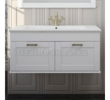 Тумба под раковину без столешницы Sanflor Ванесса 95, подвесная, белая