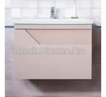 Тумба под раковину без столешницы Бриклаер Брайтон 80 подвесная, глиняный серый