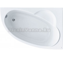 Акриловая ванна Santek Шри-Ланка 1WH302395 150x100 см, угловая, правая, пристенная, белая, асимметричная, с сиденьем, 150х100, R
