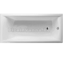 Чугунная ванна Byon Milan 180x75 см, пристенная, белая, на ножках