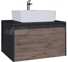 Тумба под раковину со столешницей Grossman Смарт 70 веллигтон, графит