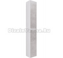 Шкаф-пенал для ванной Dreja Slim 30 белый глянец, бетон