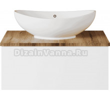 Тумба под раковину без столешницы Misty Ива 70 белая, каштан