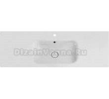 Мебельная раковина Cezares Duet 120 накладная, белая, прямоугольная, фаянс