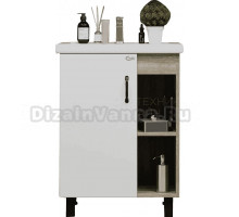 Тумба под раковину без столешницы Onika Тимбер 60.01 белая, дуб сонома, для раковины Cersanit Como 60