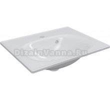 Мебельная раковина Cezares Molveno 50 накладная, белая, прямоугольная, фаянс