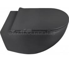 Унитаз подвесной Galassia Dream 7317NEMT безободковый, с микролифтом, черный матовый