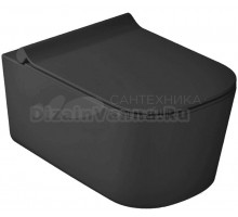 Унитаз подвесной Galassia Meg11 Pro 5486NEMT безободковый, с микролифтом, черный матовый