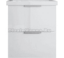 Тумба под раковину без столешницы Бриклаер Хелена 60 белый глянец