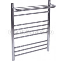 Полотенцесушитель водяной Maroni ПСС Богема ПСС-30-08 н 75x55 см, глянцевый хром, лесенка, с полкой