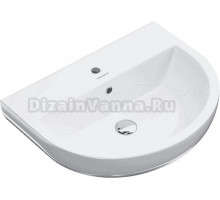 Мебельная раковина KERAMA MARAZZI Buongiorno 55 накладная, глянцевая белая, полукруглая, фаянс