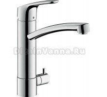 Комплект  Смеситель для кухни Hansgrohe Focus M41 31803000 хром + Фартук для кухни Hansgrohe черный