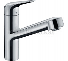 Комплект Смеситель Hansgrohe Focus M42 71814000, хром + Фартук, черный