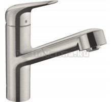 Комплект Смеситель Hansgrohe Focus M42 71829800, сталь + Фартук, черный
