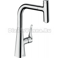 Комплект Смеситель Hansgrohe Metris Select M71 14857000, хром + Фартук, черный