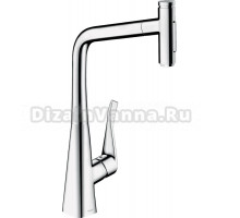 Комплект Смеситель Hansgrohe Metris Select M71 73816000, хром + Фартук, черный