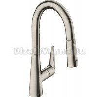 Комплект Смеситель Hansgrohe Talis M51 72815800, сталь + Фартук, черный